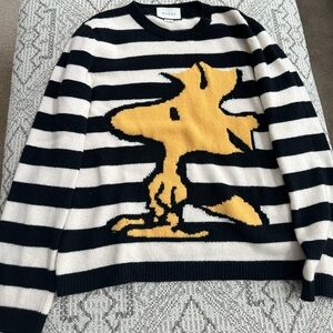 Gucci Striped Sweater with Yellow Graphic